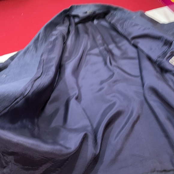 Gap BLUE LINEN BLAZER MENS XL lined button up 112533-97-1 JACKET summer vintage - Picture 12 of 16